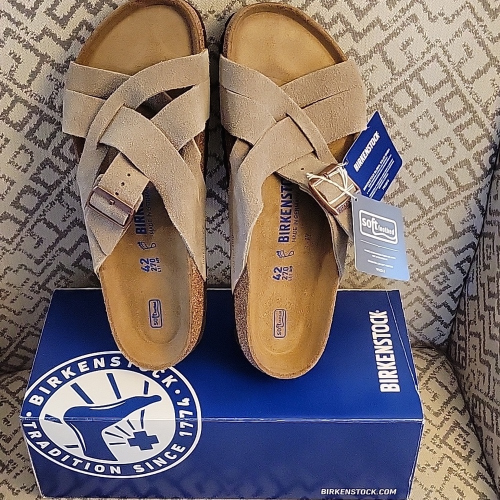 Birkenstock Lugano Soft Footbed Taupe - Picture 2 of 6